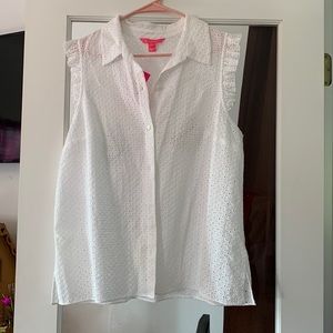 Lilly pulitzer eyelet blouse